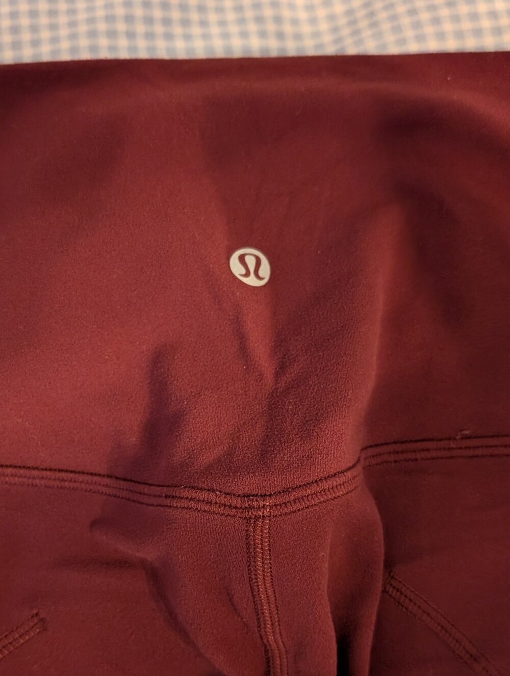 lululemon athletica Align Maroon High-Waist Leggings, Scalloped Edge 23"
